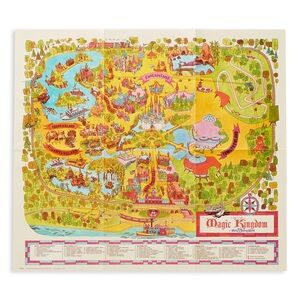 NWT *Discontinued* Walt Disney World 50th Anniversary Magic Kingdom Souvenir Map